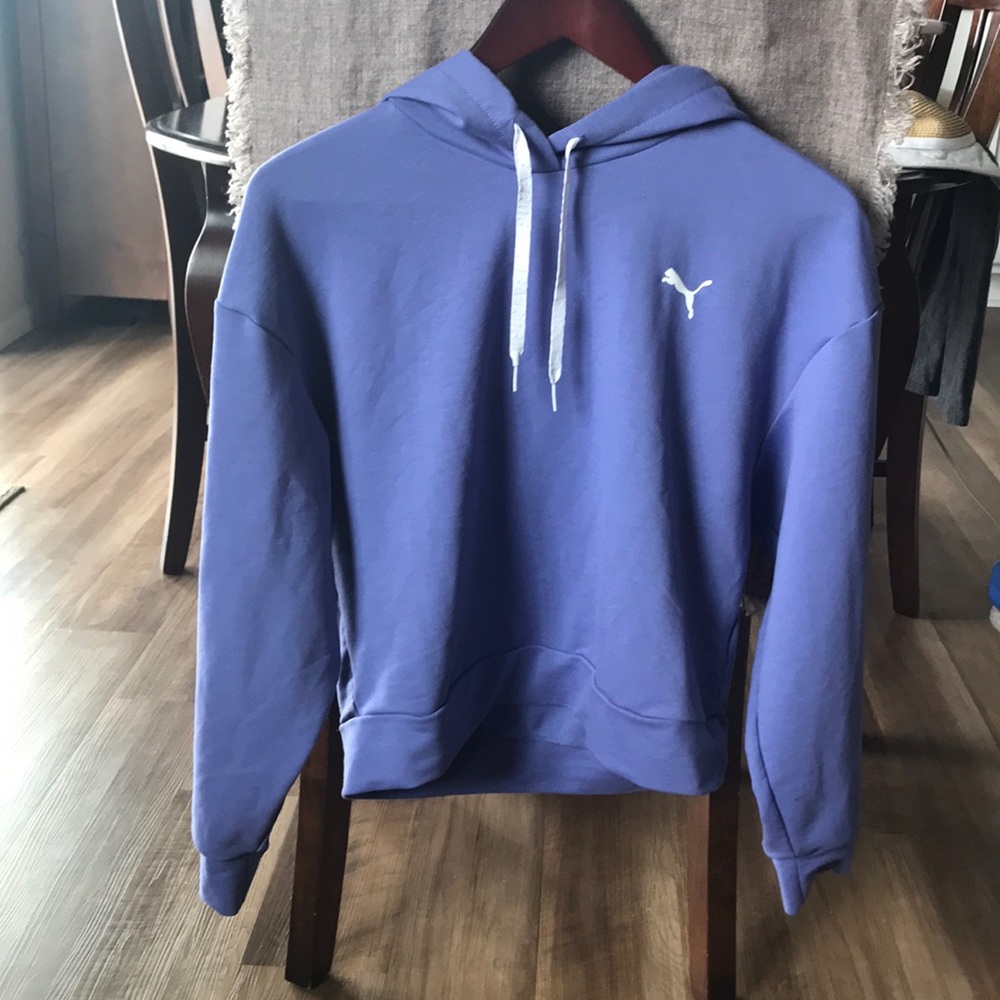 Purple Puma cropped sweatshirt
